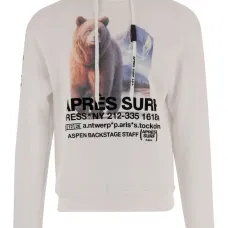 Худи с принтом в виде медведя и кулиской Худи с принтом в виде медведя и кулиской