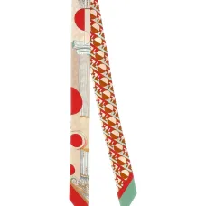 Шелковый бандо с графическим принтом Шелковый бандо с графическим принтом