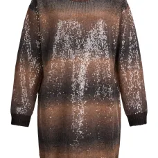 Трикотажное платье с пайетками