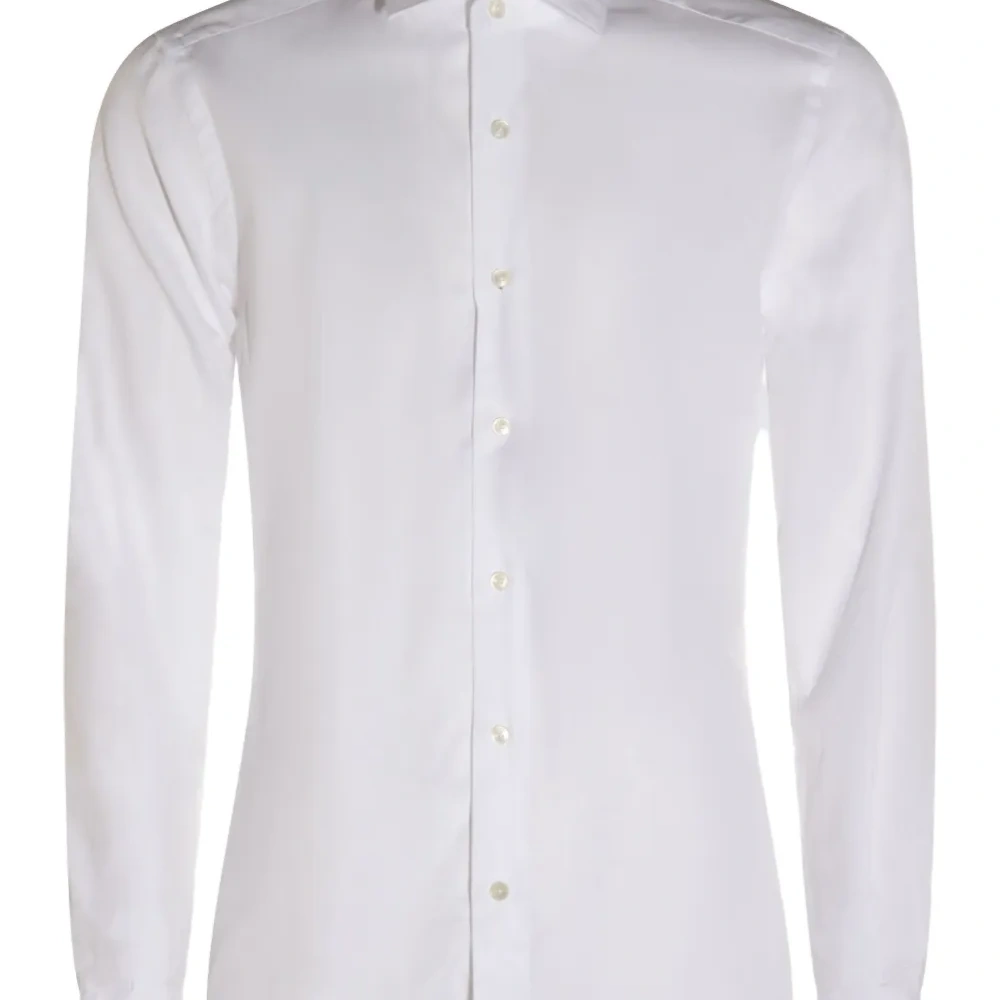 Хлопковая рубашка с длинными рукавами