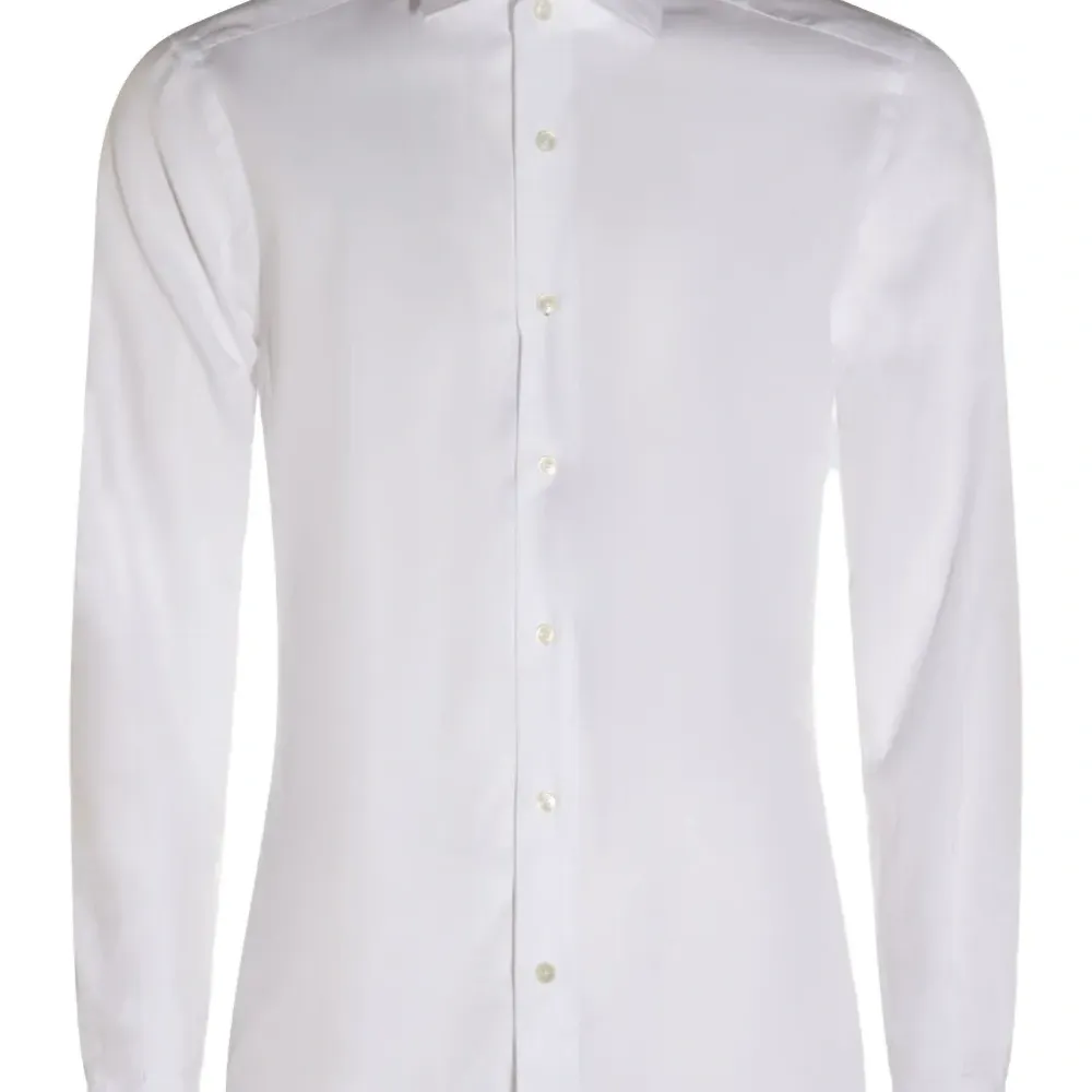 Хлопковая рубашка с длинными рукавами