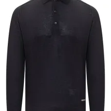 Поло с длинными рукавами и застёжкой на пуговицы