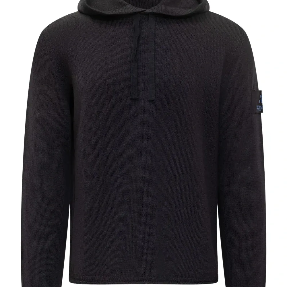 Худи из шерсти с нашивками