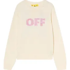 Свитер с вышитой стрелой-логотипом из махровой ткани