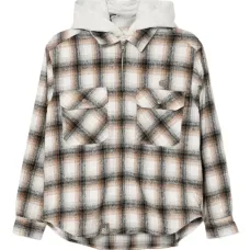 Куртка в клетку с вышитым логотипом