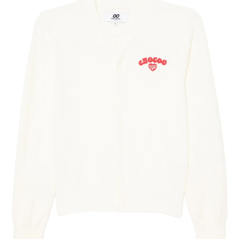 Кардиган с вышитым логотипом