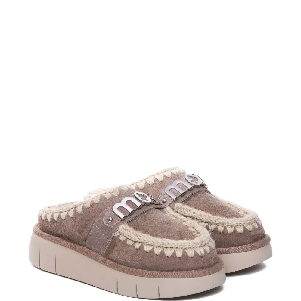 Мюли Bounce с вязаной отделкой