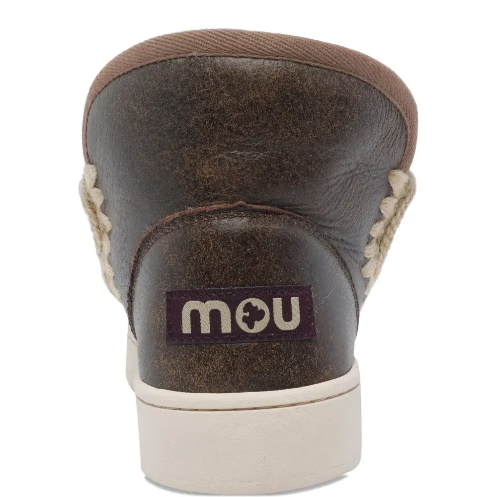 Кожаные высокие кеды