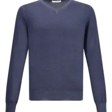 Джемпер с V-образным вырезом и длинными рукавами