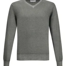 Джемпер с длинными рукавами и V-образным вырезом