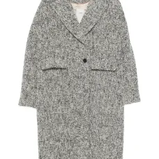 Пальто на одной пуговице с клапанными карманами Пальто на одной пуговице с клапанными карманами