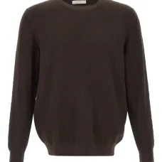 Свитер с круглым вырезом и ромбовидным узором