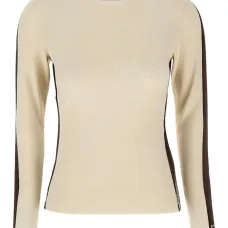 Вязаный свитер с боковой полоской Вязаный свитер с боковой полоской