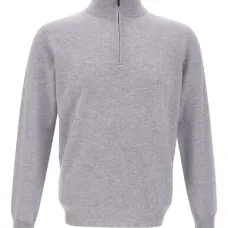 Свитер с высоким воротом на полу-молнии Свитер с высоким воротом на полу-молнии