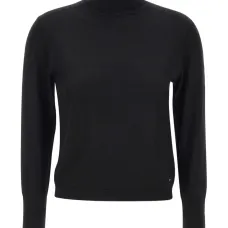 Шерстяной свитер с воротником-гольф