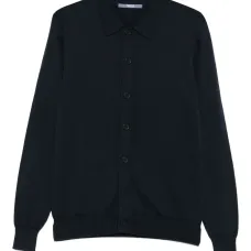 Кардиган с воротником поло