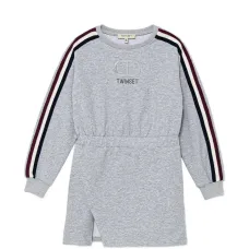 Платье с нашивкой в виде полос