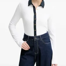 Рубашка с контрастной отделкой