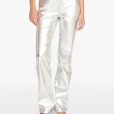 Брюки с металлическим эффектом