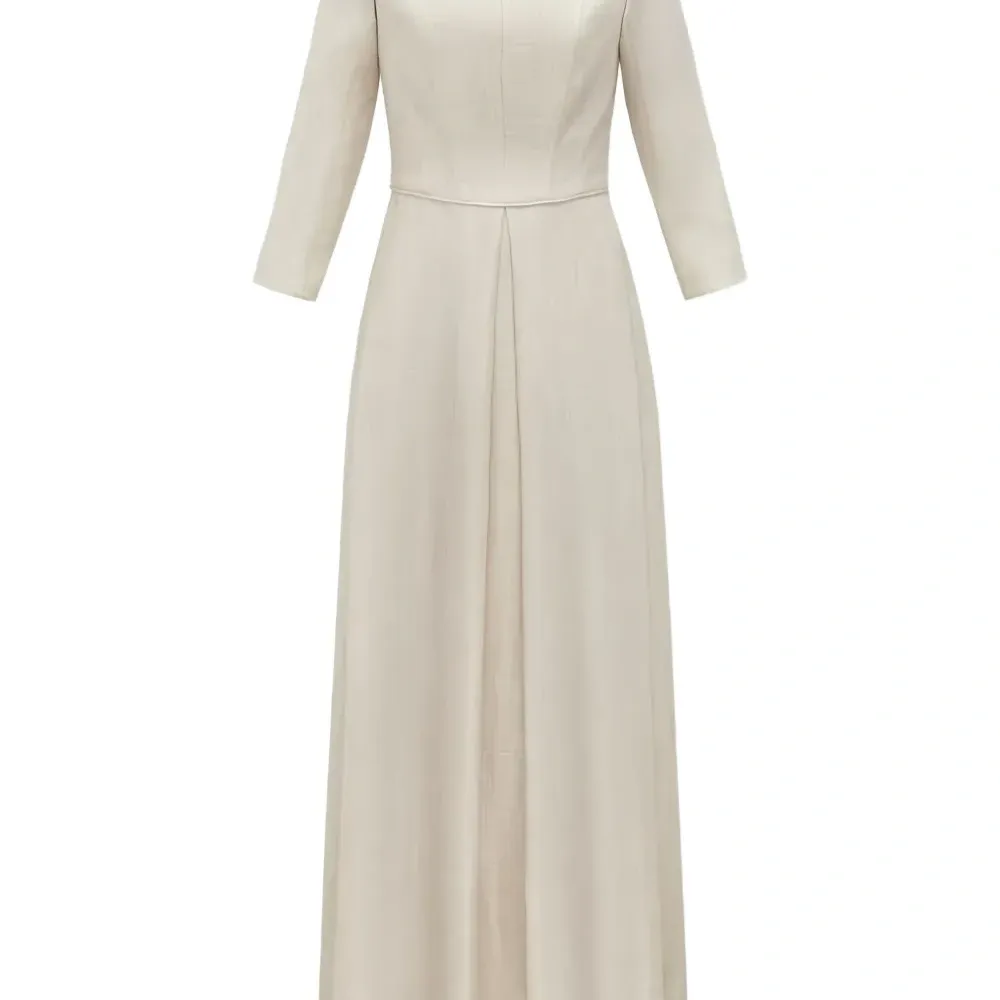 Плессированное миди-платье с квадратным вырезом Плессированное миди-платье с квадратным вырезом