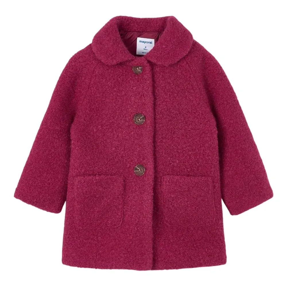 Пальто из махровой ткани на пуговицах Пальто из махровой ткани на пуговицах