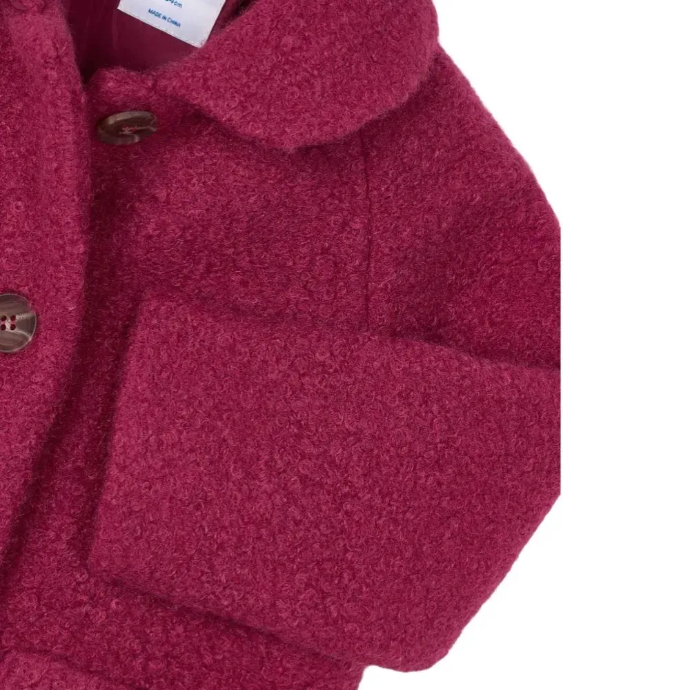 Пальто из махровой ткани на пуговицах Пальто из махровой ткани на пуговицах