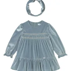 Бархатное платье с оборками