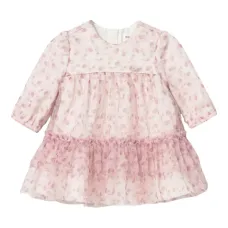 Платье с оборками и цветочным принтом