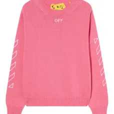 Свитер с логотипом на геометрическом рукаве