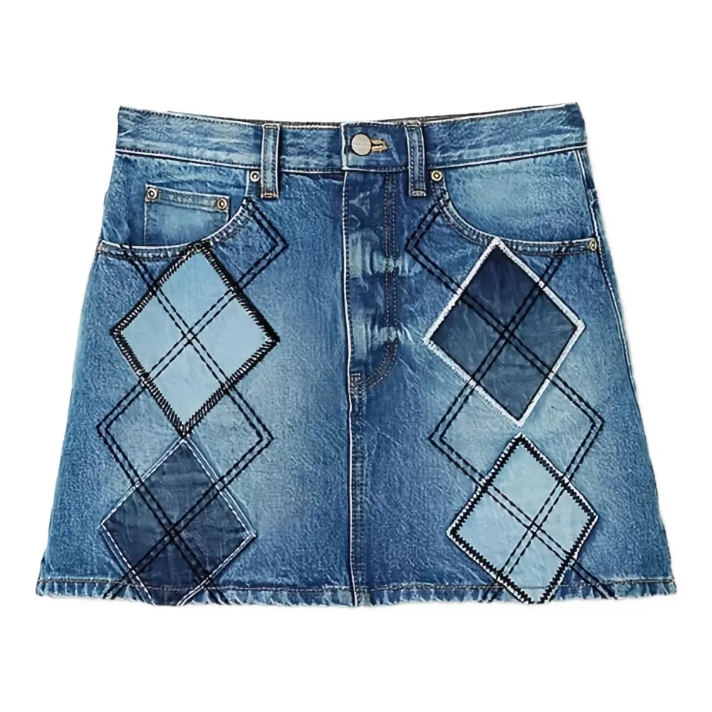 Мини-юбка в стиле пэчворк