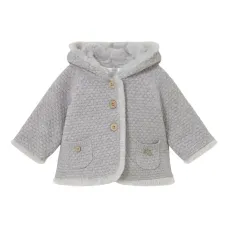 Вязаная куртка с искусственным мехом