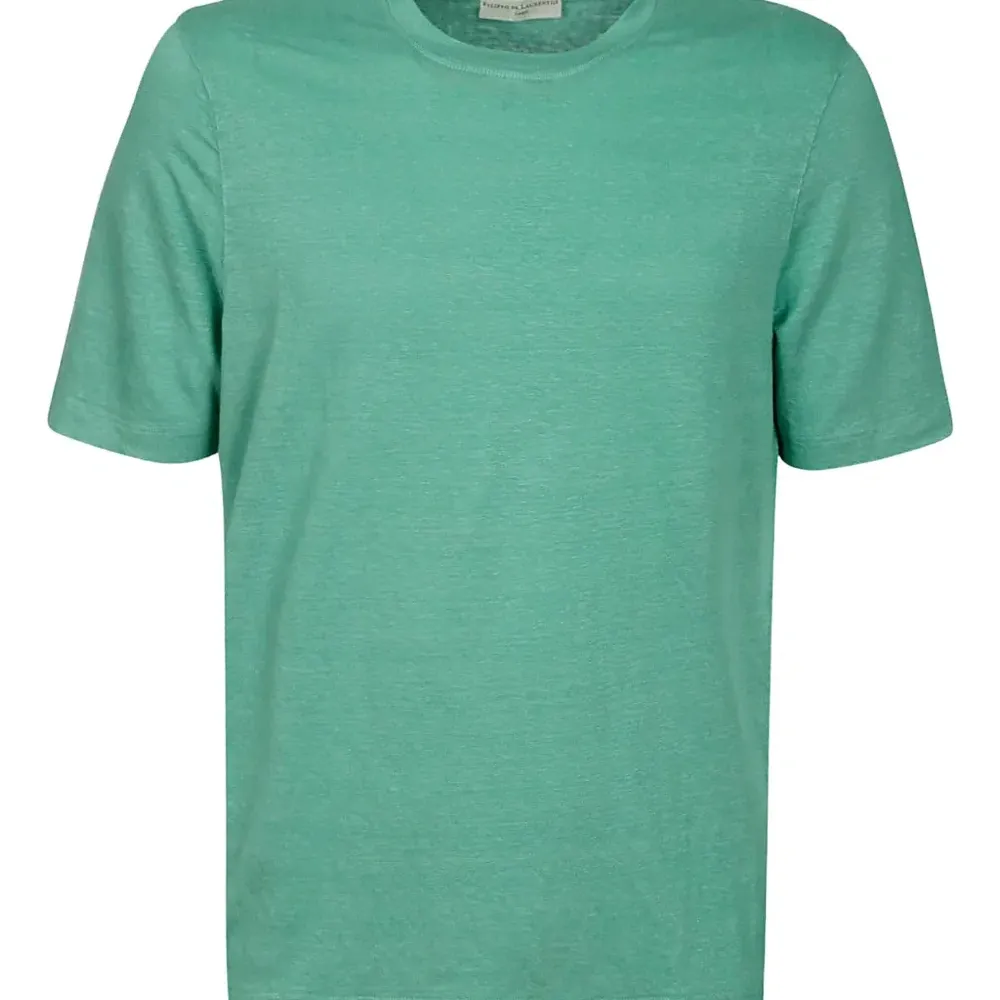 Льняная рубашка с короткими рукавами