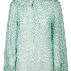 Блузка на пуговицах с цветочным принтом