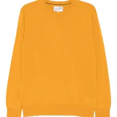 Джемпер с вышитым логотипом и круглым вырезом