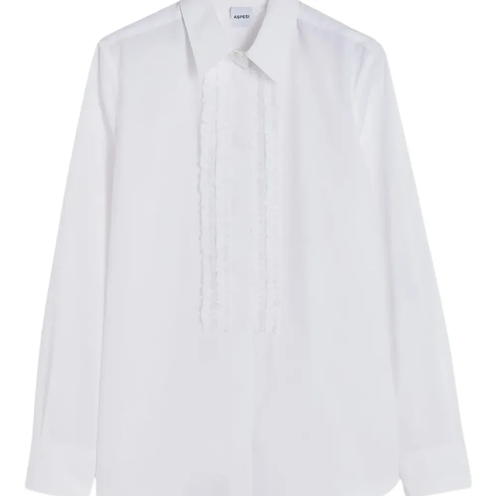 Хлопковая рубашка с оборками