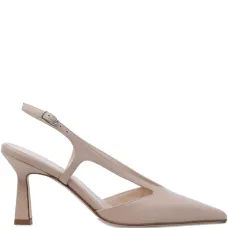 Туфли с заостренным носком и ремешком на пятке