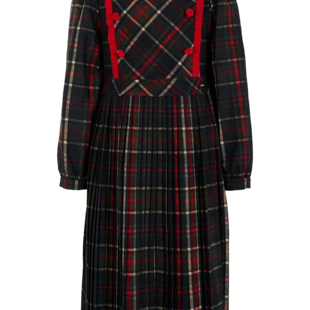 Платье в складку в клетку