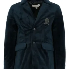 Вельветовый пиджак с вышитым логотипом