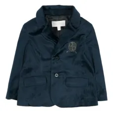 Вельветовый жакет с вышитым логотипом