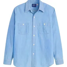 Джинсовая рубашка с карманами