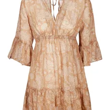 Платье с оборками и принтом пейсли