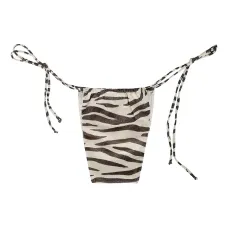 Плавки бикини с зебровым принтом и завязками Плавки бикини с зебровым принтом и завязками