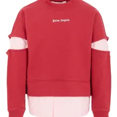 Топ с воротником-стойкой и разрезами на рукавах