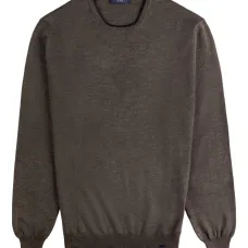 Джемпер с круглым вырезом и налокотниками