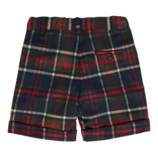 Плиссированные шорты в клетку