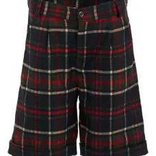 Плиссированные шорты в клетку