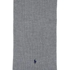 Вязаный шерстяной шарф с вышитым логотипом