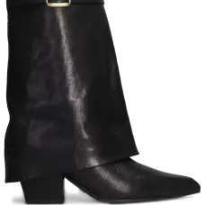 Ботинки Yuna на каблуке 55 мм с ремешком и пряжкой