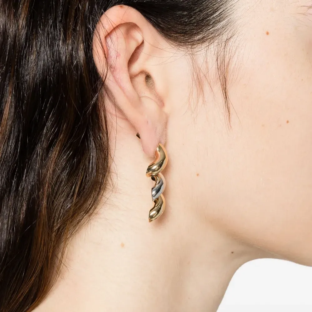 Серьги-подвески в виде верёвки