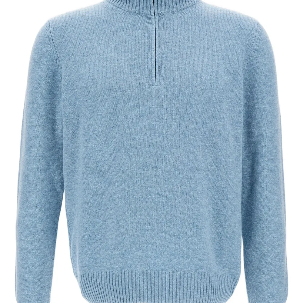 Джемпер тонкой вязки с воротником на молнии